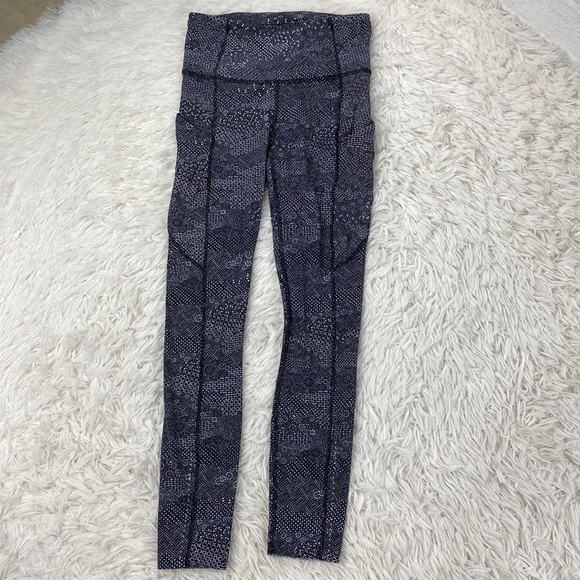 Lululemon Fast & Free 7/8 Tight II *Nulux 25" Meisai White Black - Picture 1 of 6